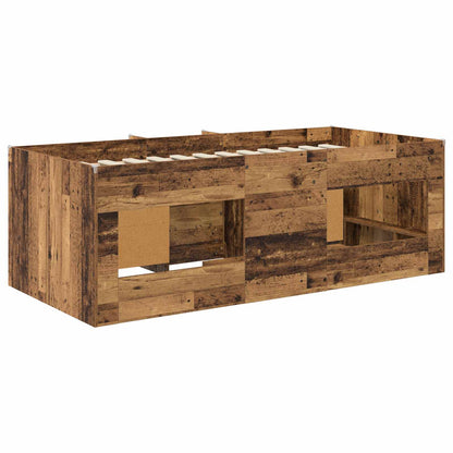Struttura Letto Loft con Mobile con porta 3 pz Legno antico | homemem39