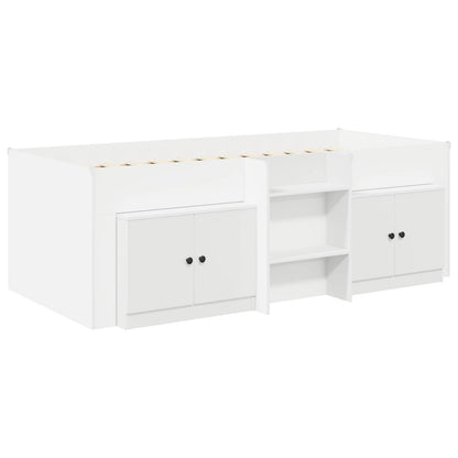 Struttura Letto Loft con Armadietto con porta 3 pz Bianco