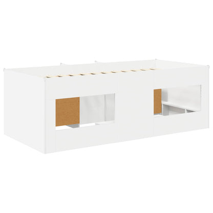 Struttura Letto Loft con Armadietto con porta 3 pz Bianco