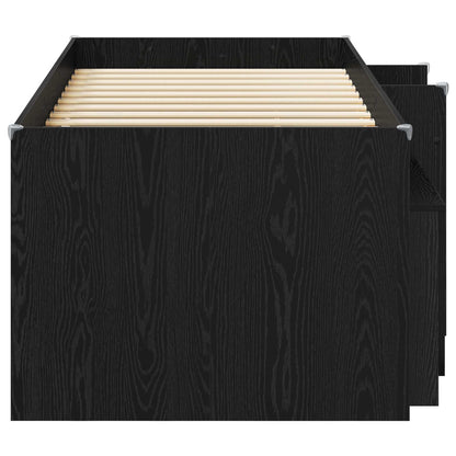 Struttura Letto Loft con Armadietto 3 pz Nero Legno multistrato | homemem39