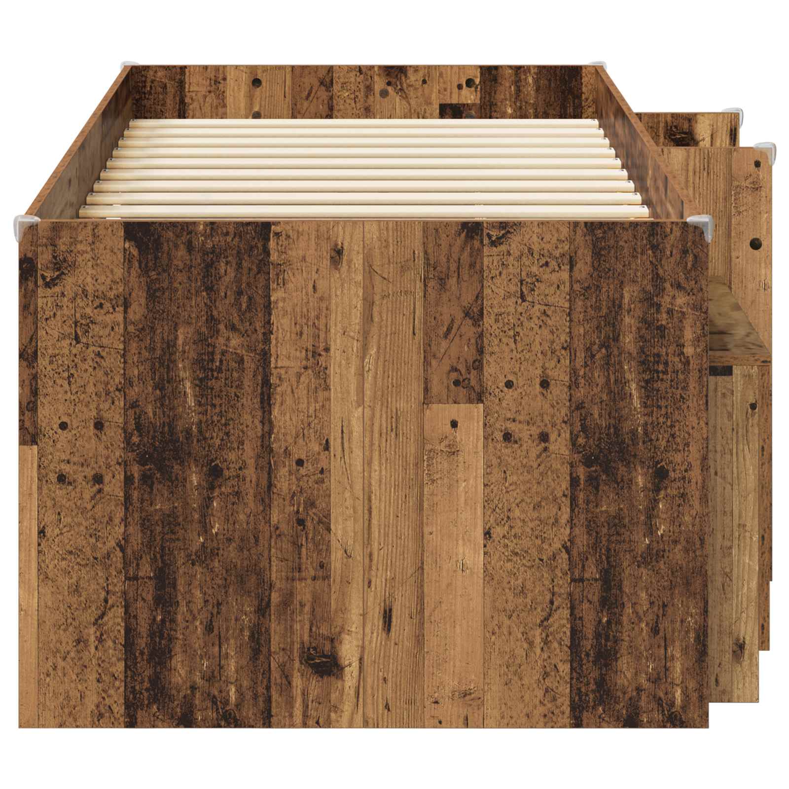 Struttura Letto Loft con Armadietto con porta 3 pz Legno antico | homemem39