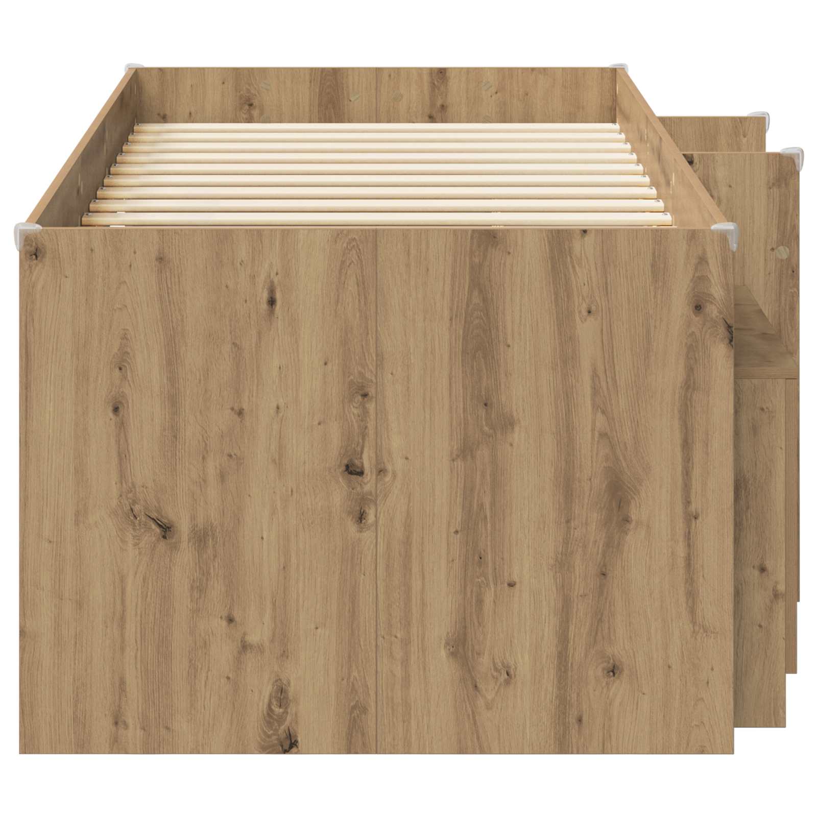 Struttura Letto Loft con Armadietto 3 pz Rovere Artigianale | homemem39