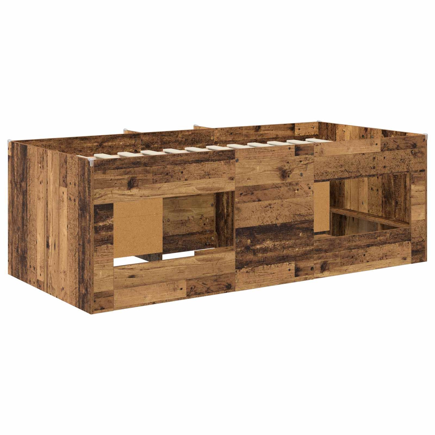 Struttura Letto Loft con Mobile con porta 3 pz Legno antico | homemem39