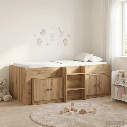 Struttura Letto Loft con Mobile 3 pz Rovere Artigianale | homemem39