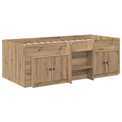 Struttura Letto Loft con Mobile 3 pz Rovere Artigianale | homemem39