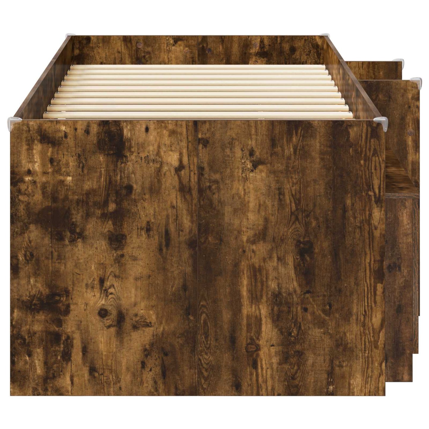 Struttura Letto Loft con Mobile con porta 3 pz Rovere Fumo | homemem39
