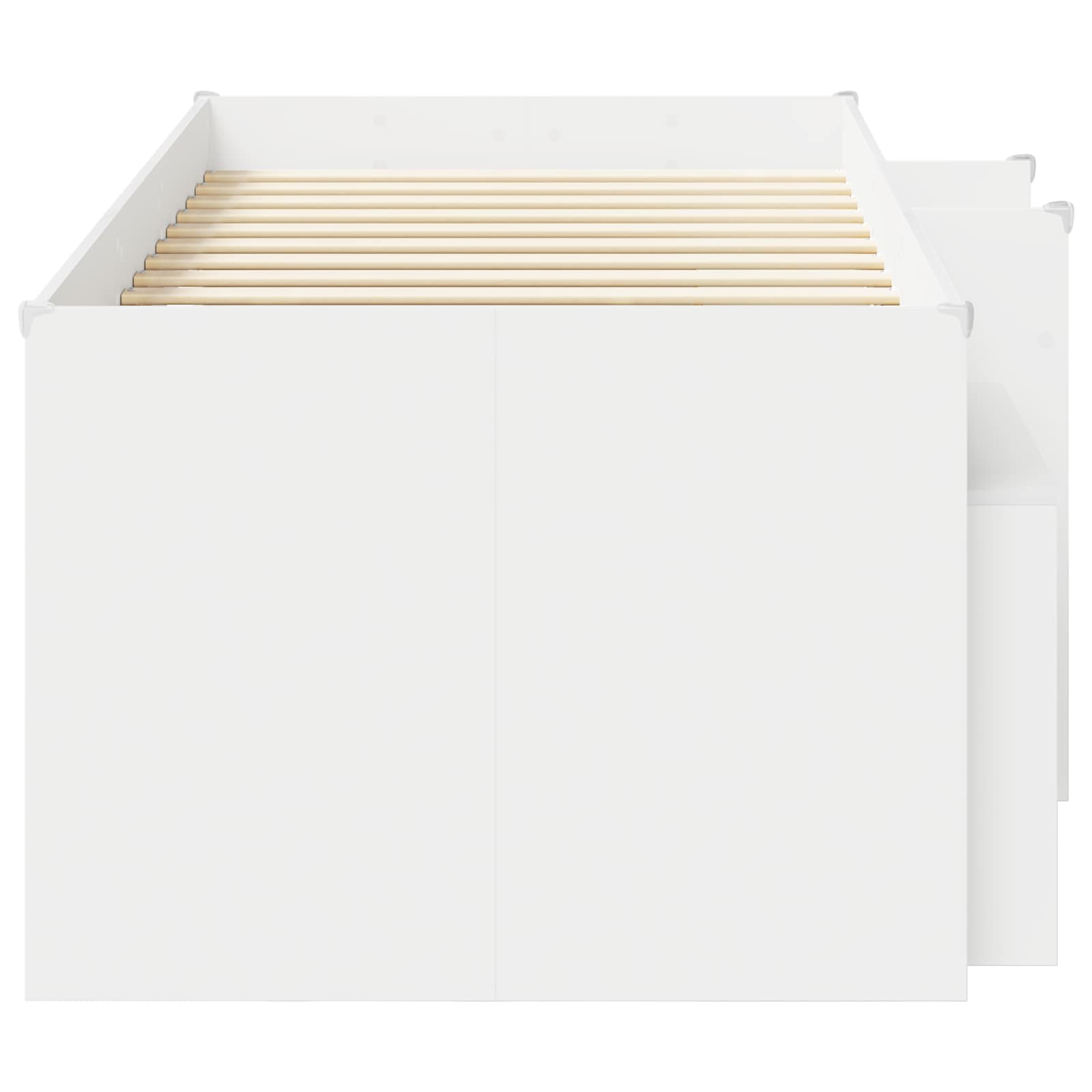 Struttura Letto Loft con Mobile 3 pz Bianco Legno multistrato | homemem39