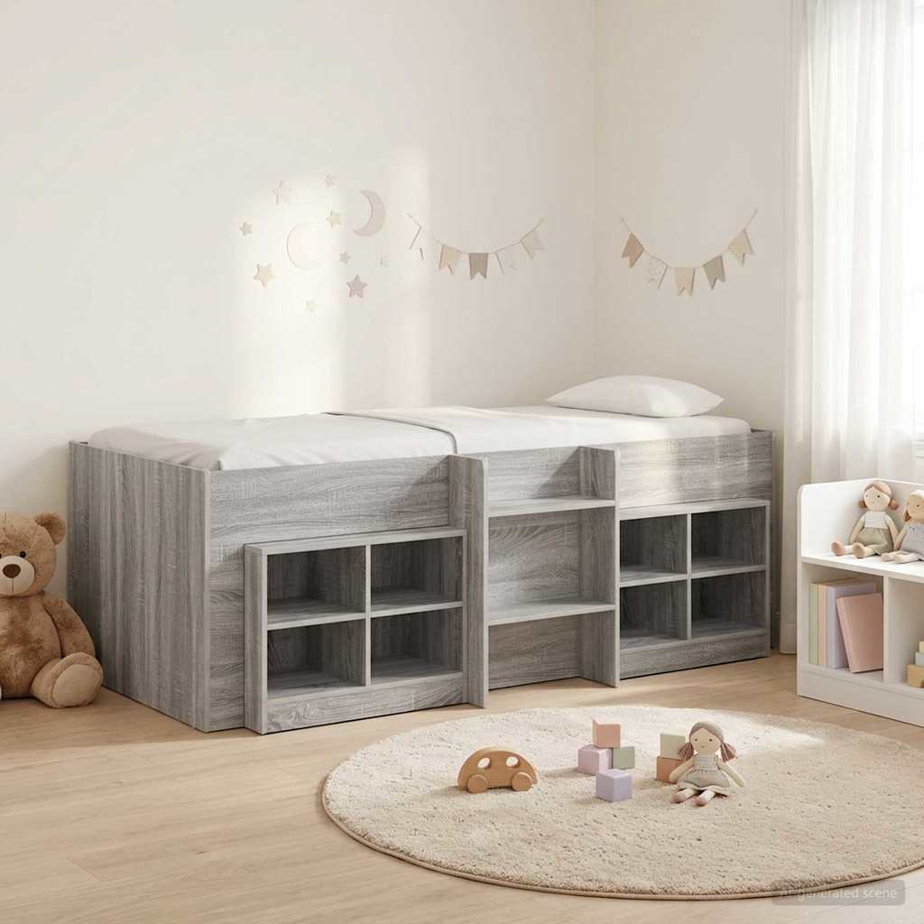 Struttura Letto Loft con Mobile 3 pz Sonoma grigio | homemem39