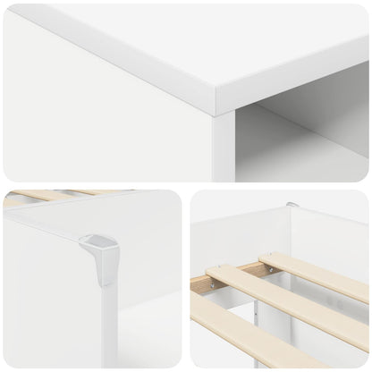 Struttura Letto Loft con Mobile 3 pz Bianco Legno multistrato | homemem39