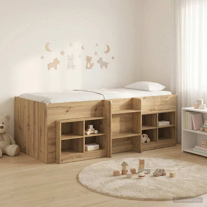 Struttura Letto Loft con Mobile 3 pz Rovere Artigianale | homemem39