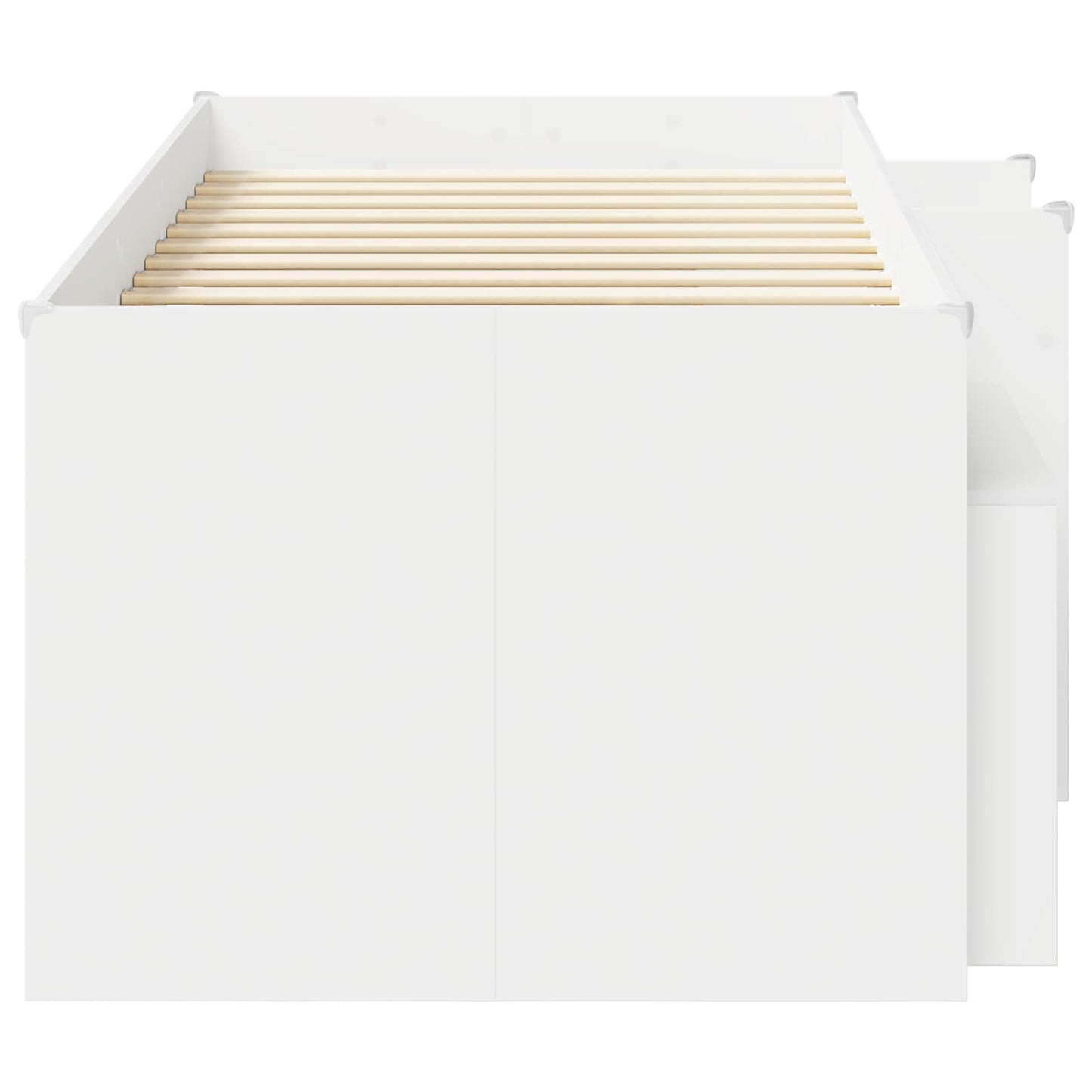 Struttura Letto Loft con Mobile 3 pz Bianco Legno multistrato | homemem39