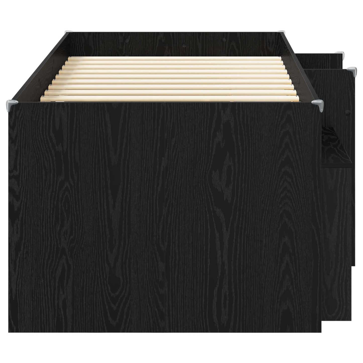 Struttura Letto Loft con Mobile 3 pz Nero Legno ingegnerizzato