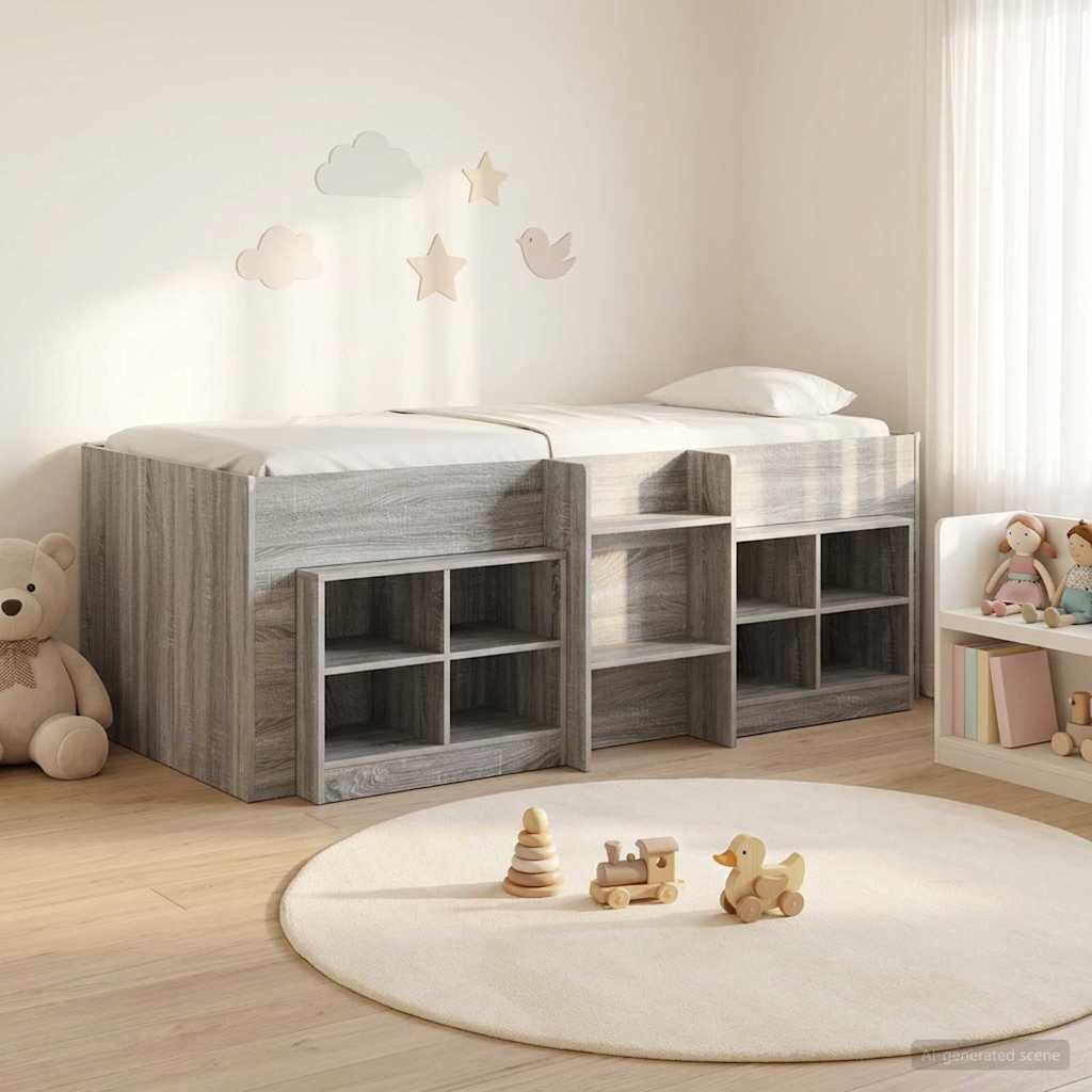 Struttura Letto Loft con Mobile 3 pz Sonoma grigio | homemem39