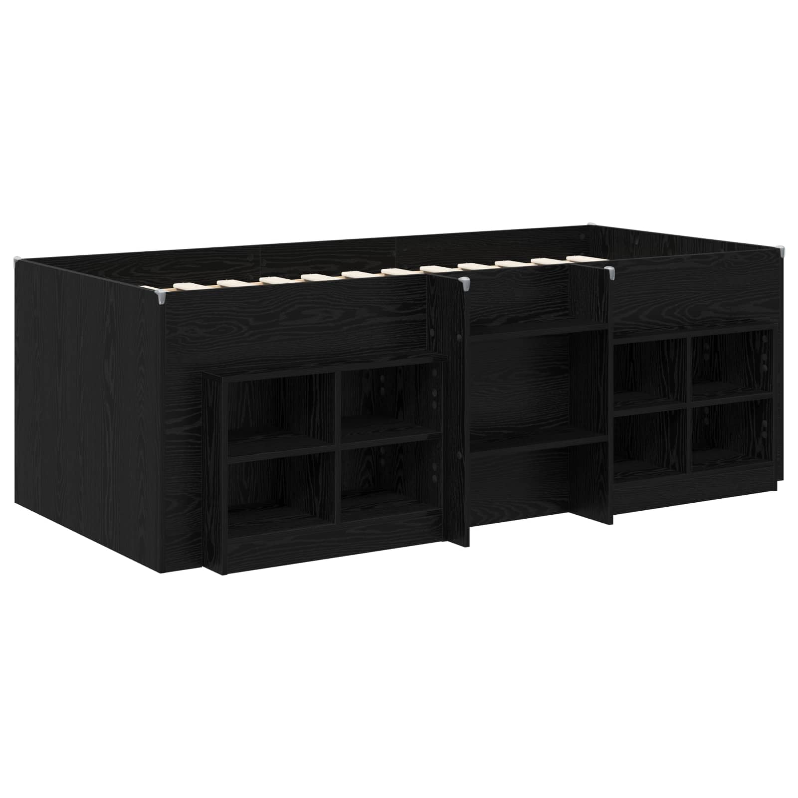Struttura Letto Loft con Mobile 3 pz Rovere Nero | homemem39