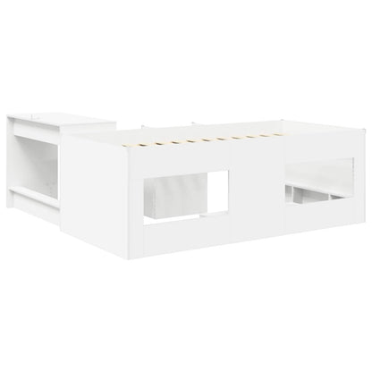 Letto alto per bambini con scrivania 2 pz Bianco
