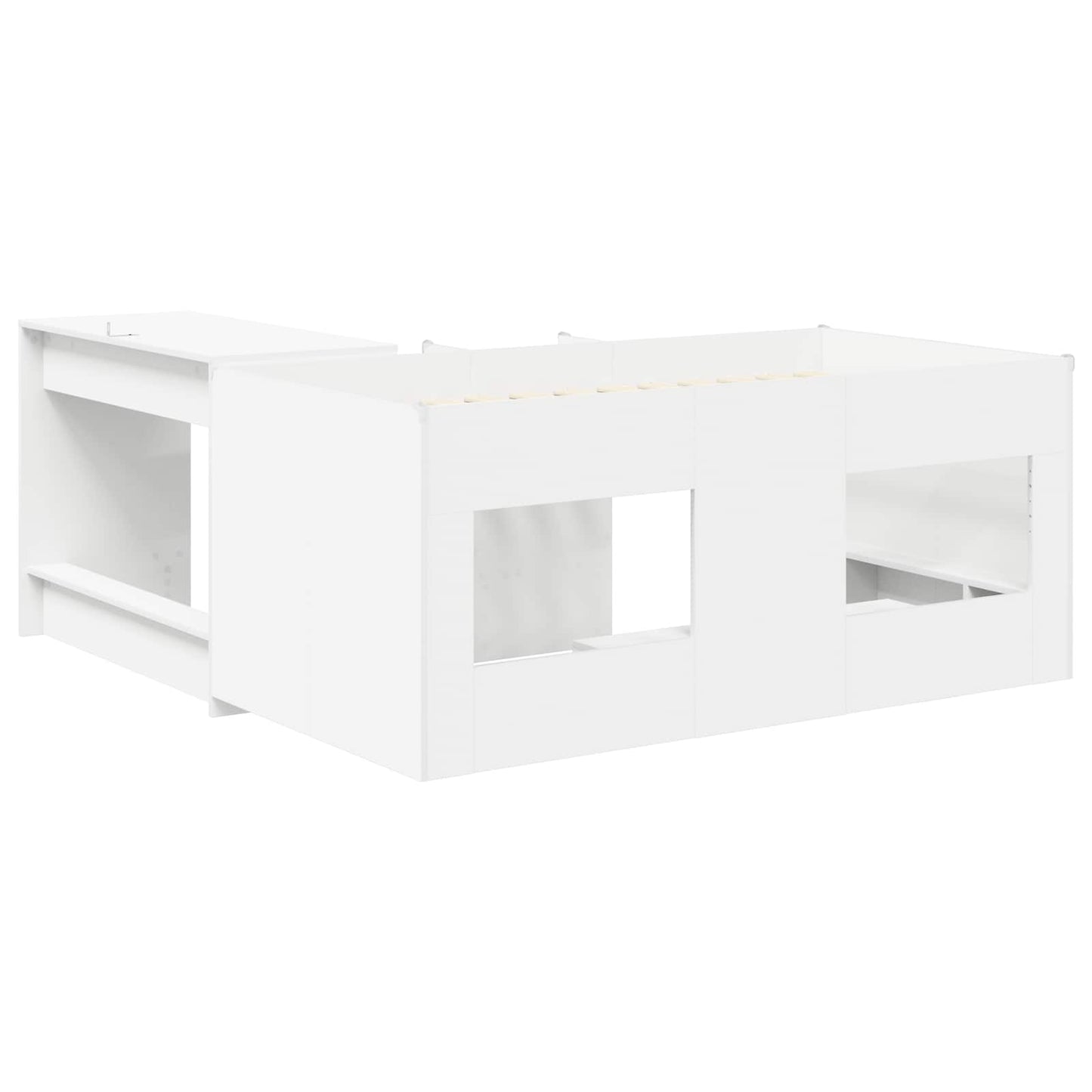 Letto alto per bambini con scrivania 2 pz Bianco | homemem39