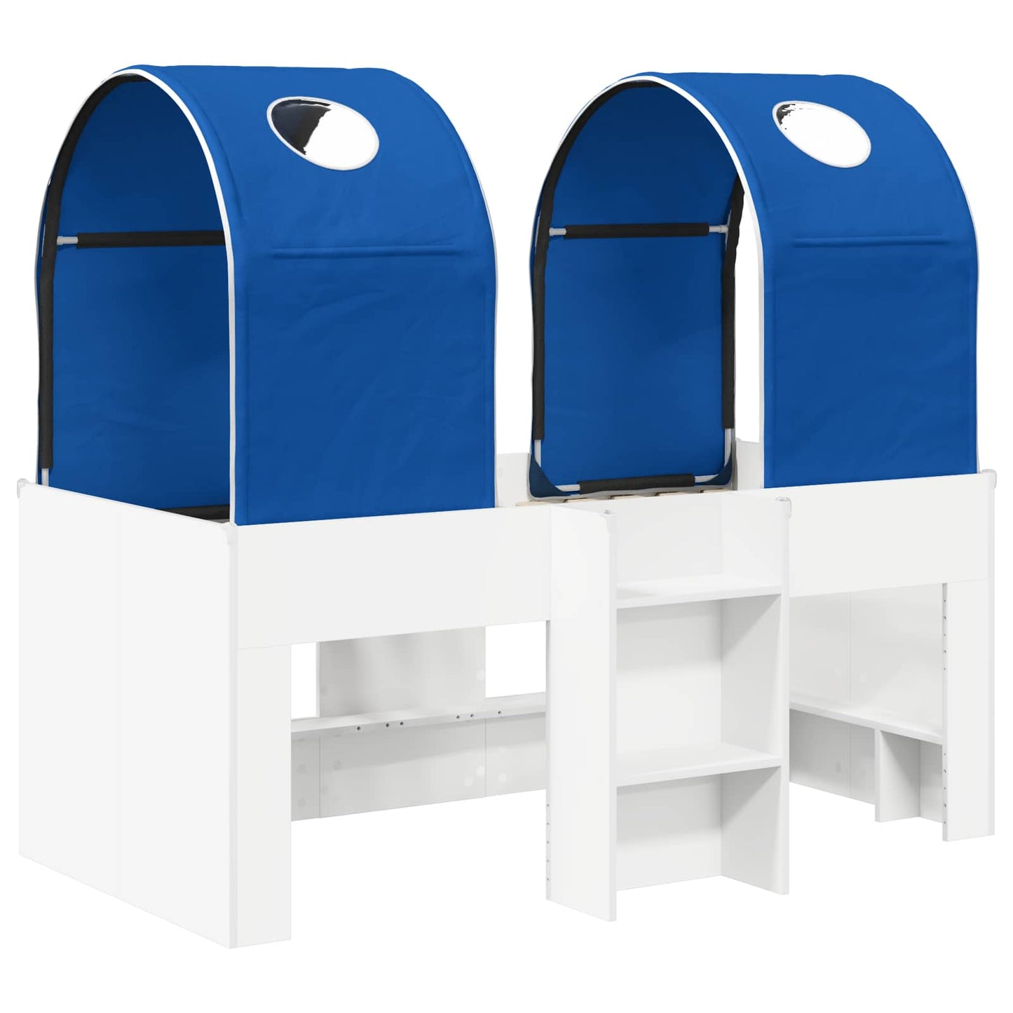 Letto con Tunnel 3 pz Bianco e Blu Legno ingegnerizzato | homemem39