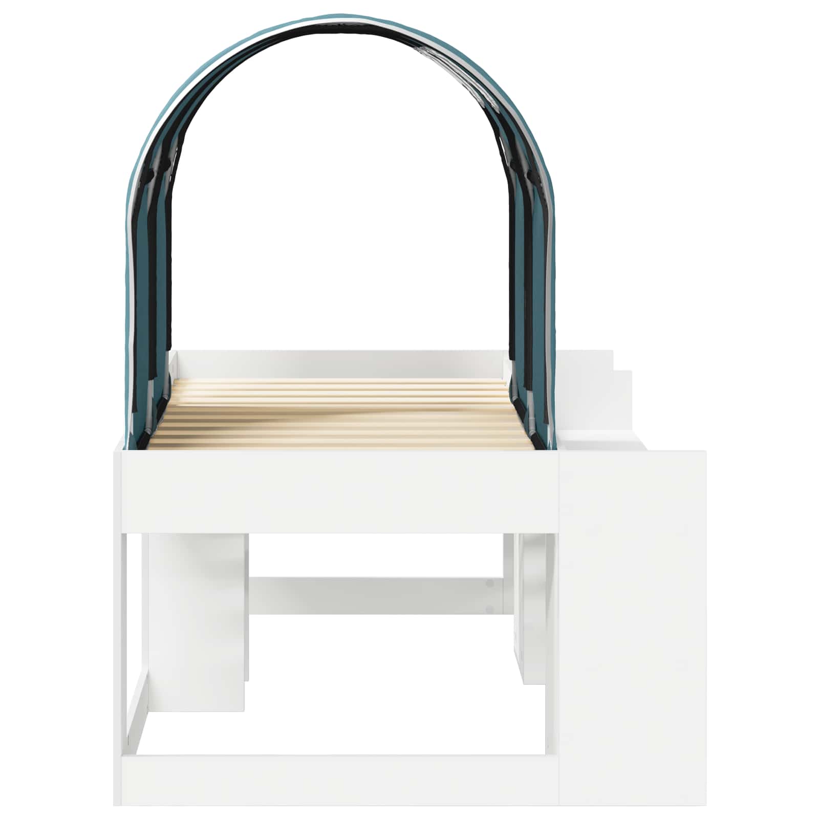 Letto con Tunnel 3 pz Bianco e azzurro Legno ingegnerizzato | homemem39