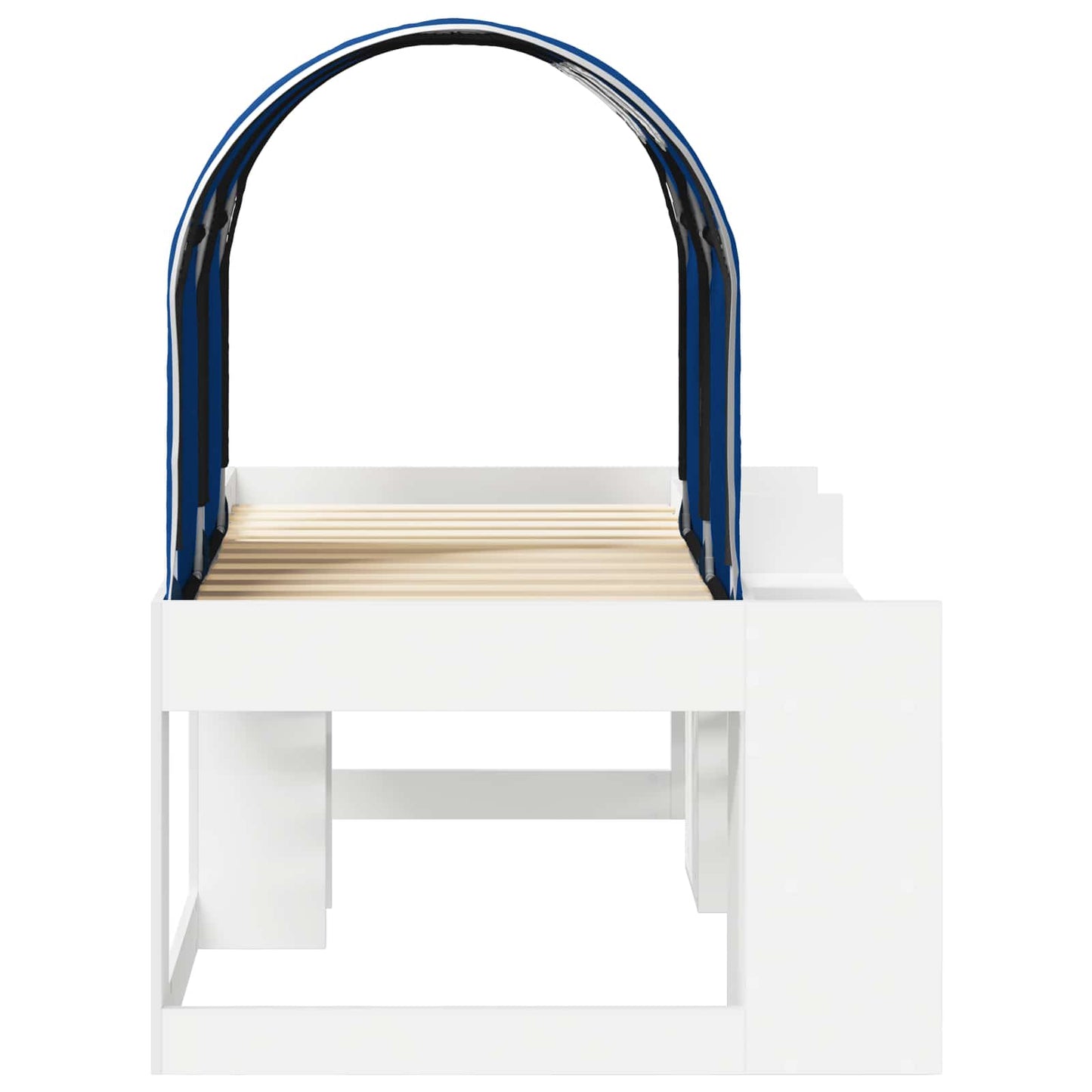 Letto con Tunnel 3 pz Bianco e Blu Legno ingegnerizzato | homemem39