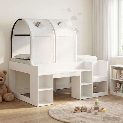 Letto con Tunnel 3 pz Bianco Legno ingegnerizzato