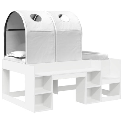 Letto con Tunnel 3 pz Bianco Legno ingegnerizzato