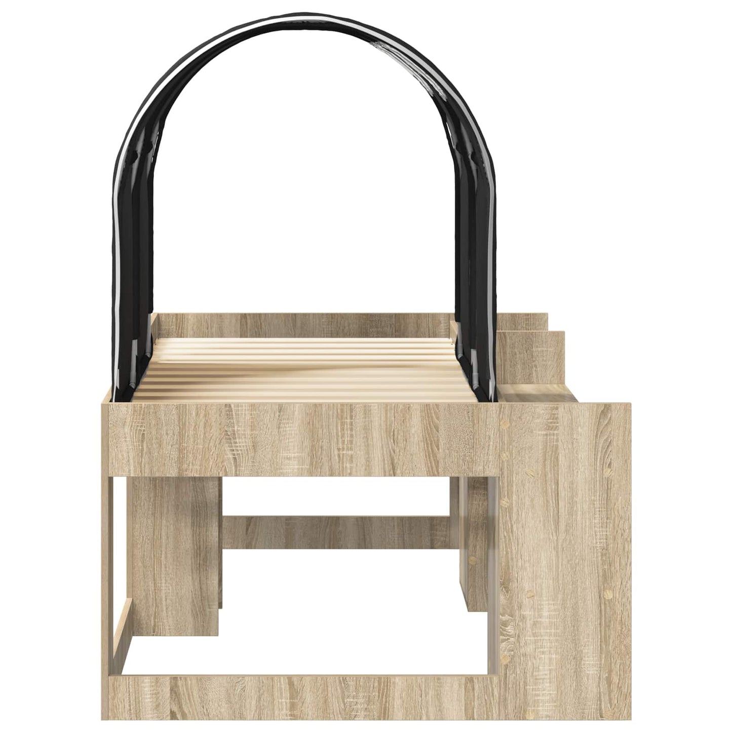 Letto con Tunnel 3 pz Rovere Sonoma e Nero Legno ingegnerizzato | homemem39