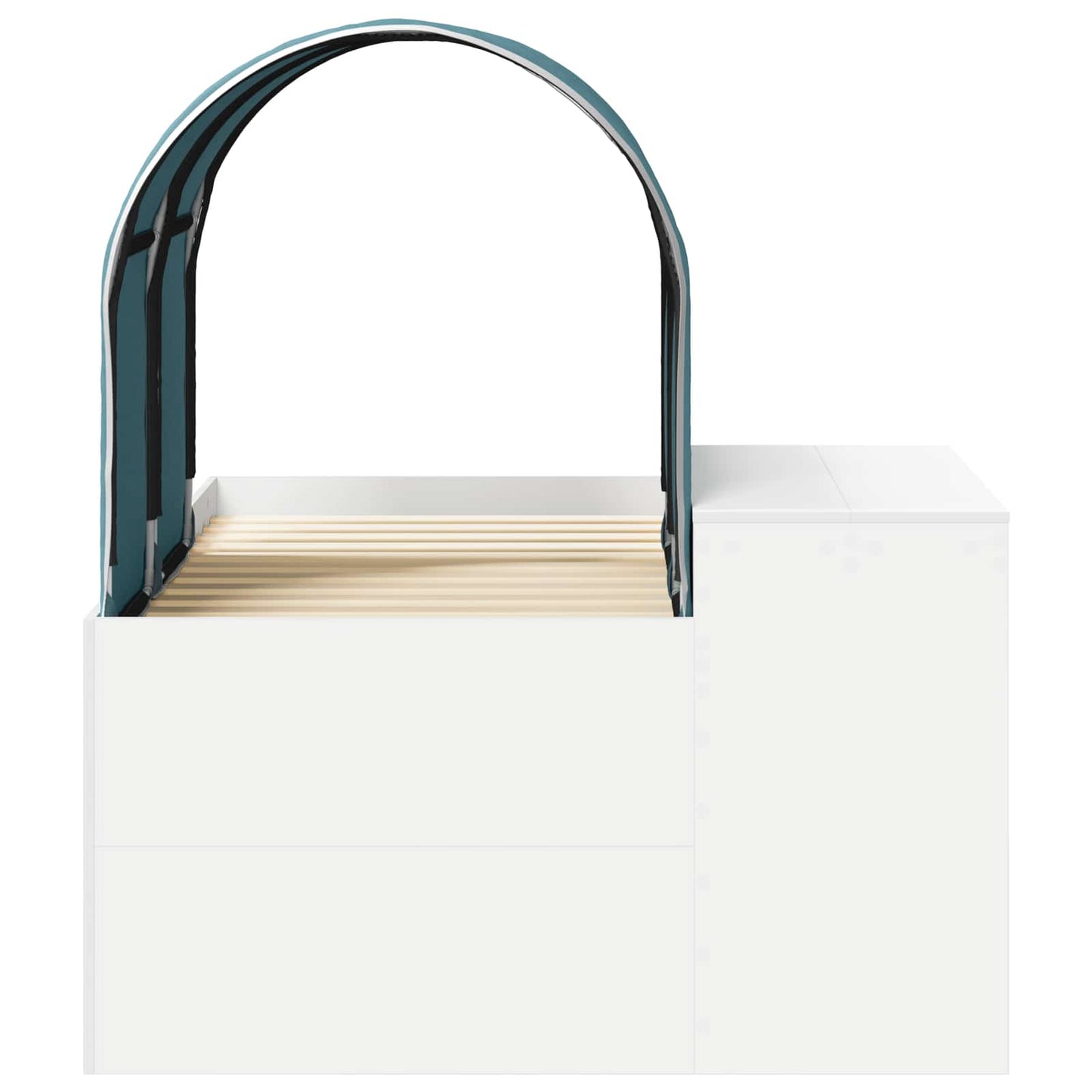 Letto con Tunnel 3 pz Rovere Artigianale e Blu Chiaro | homemem39