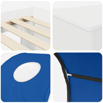 Letto con Tunnel 3 pz Rovere Artigianale e Blu | homemem39