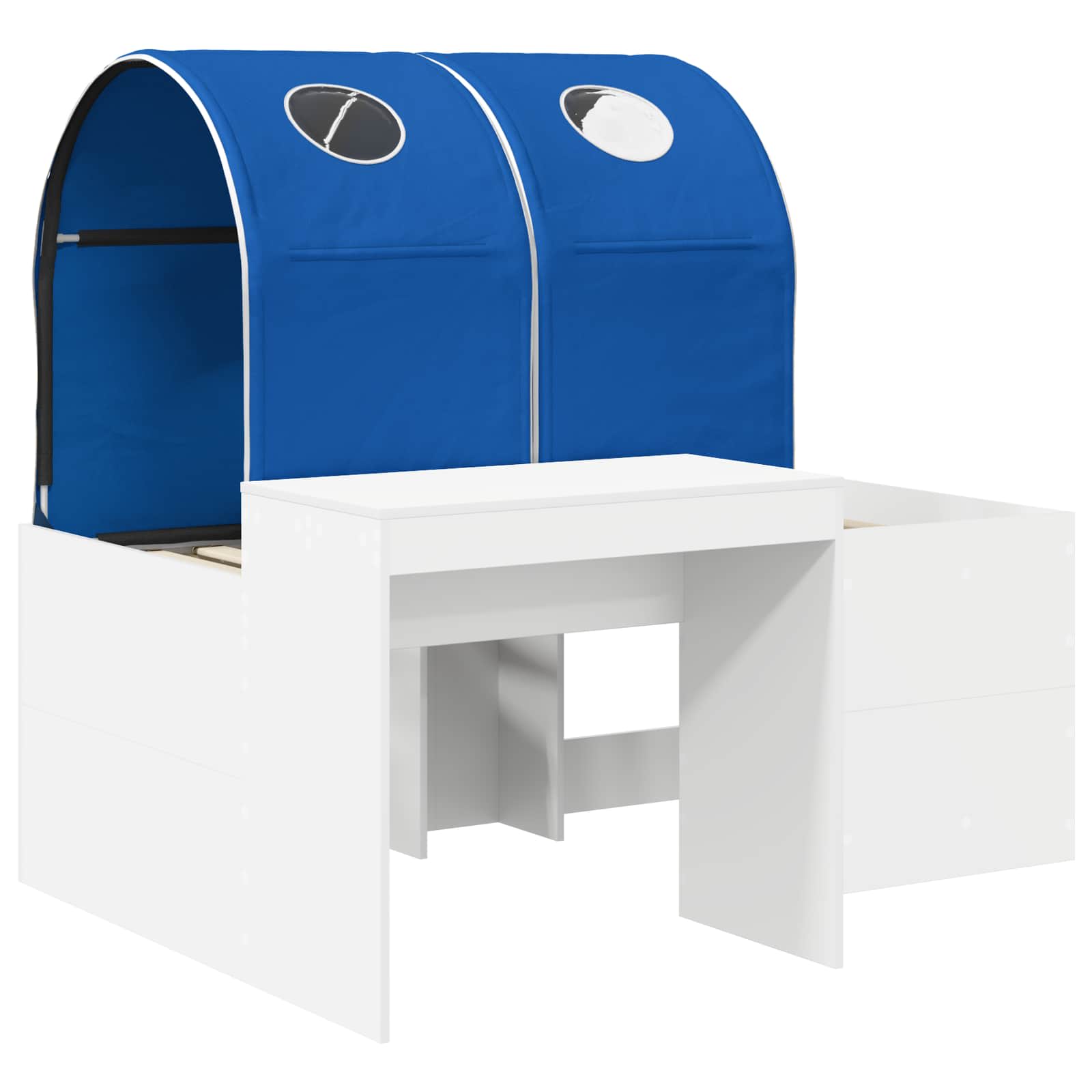 Letto con Tunnel 3 pz Rovere Artigianale e Blu | homemem39