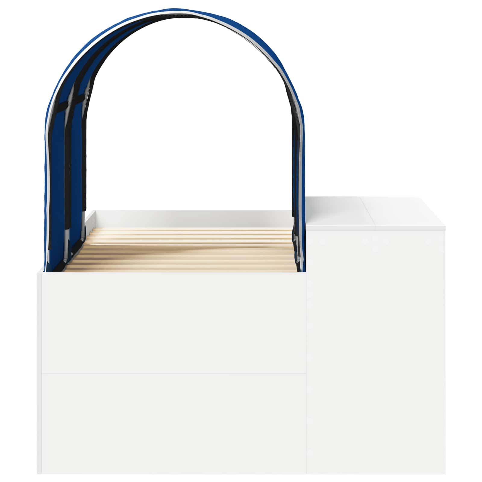Letto con Tunnel 3 pz Rovere Artigianale e Blu | homemem39