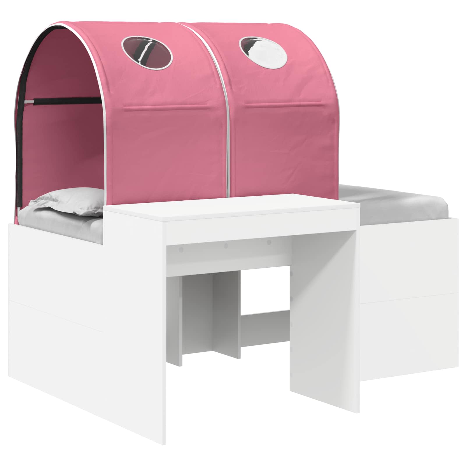 Letto con Tunnel 3 pz Rovere Artigianale e Rosa | homemem39