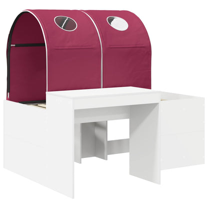 Letto con Tunnel 3 pz Rovere Artigianale e Rosso | homemem39