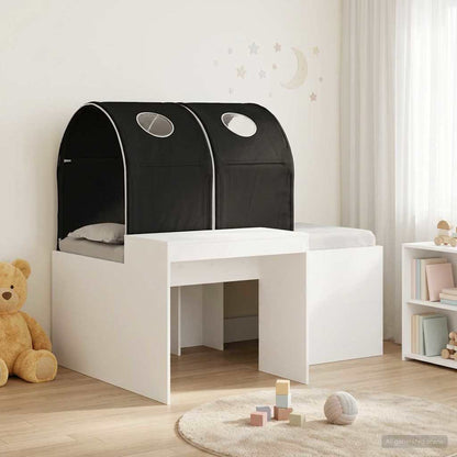 Letto con Tunnel 3 pz Rovere Artigianale e Nero | homemem39