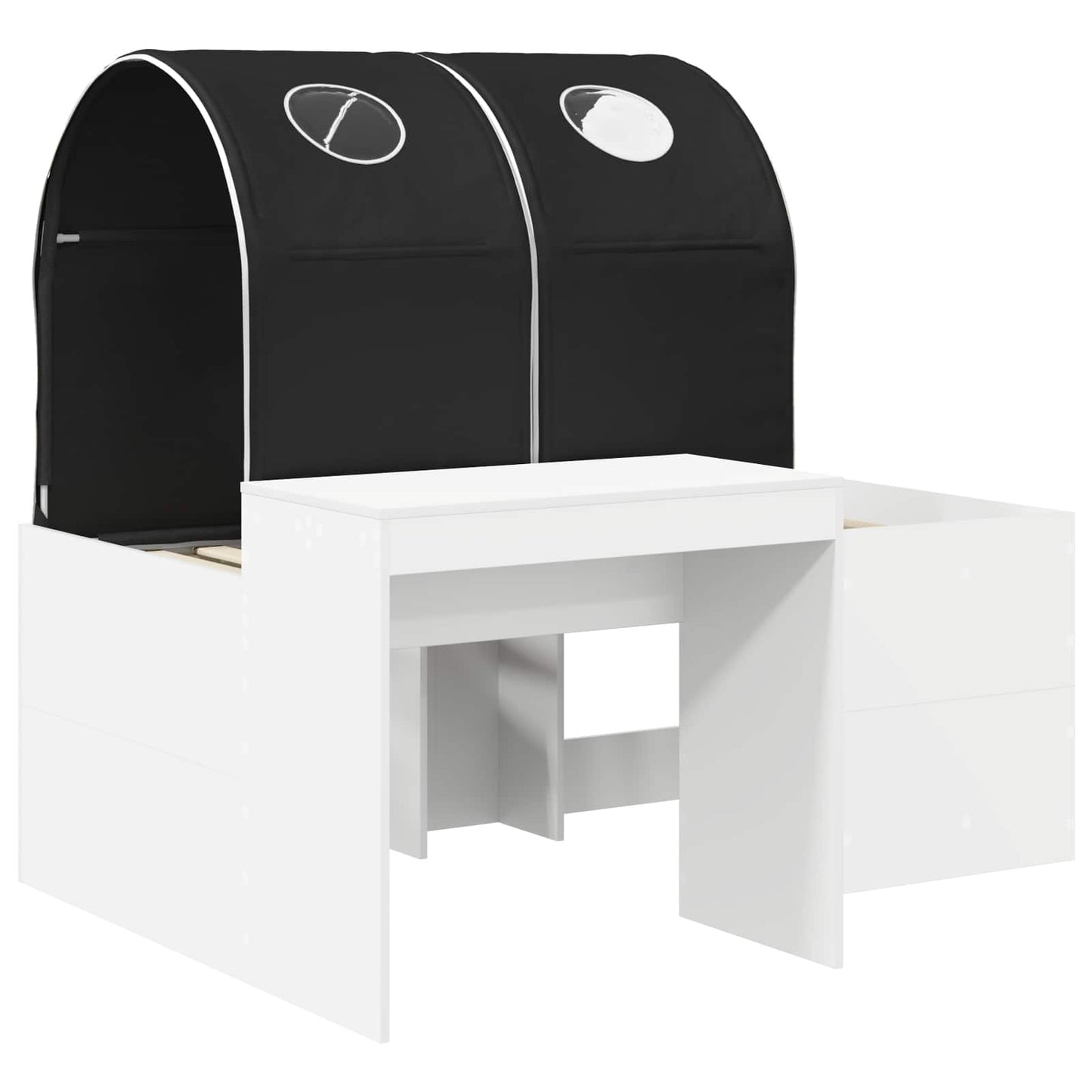 Letto con Tunnel 3 pz Rovere Artigianale e Nero | homemem39