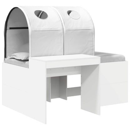 Letto con Tunnel 3 pz Rovere Artigianale e Bianco