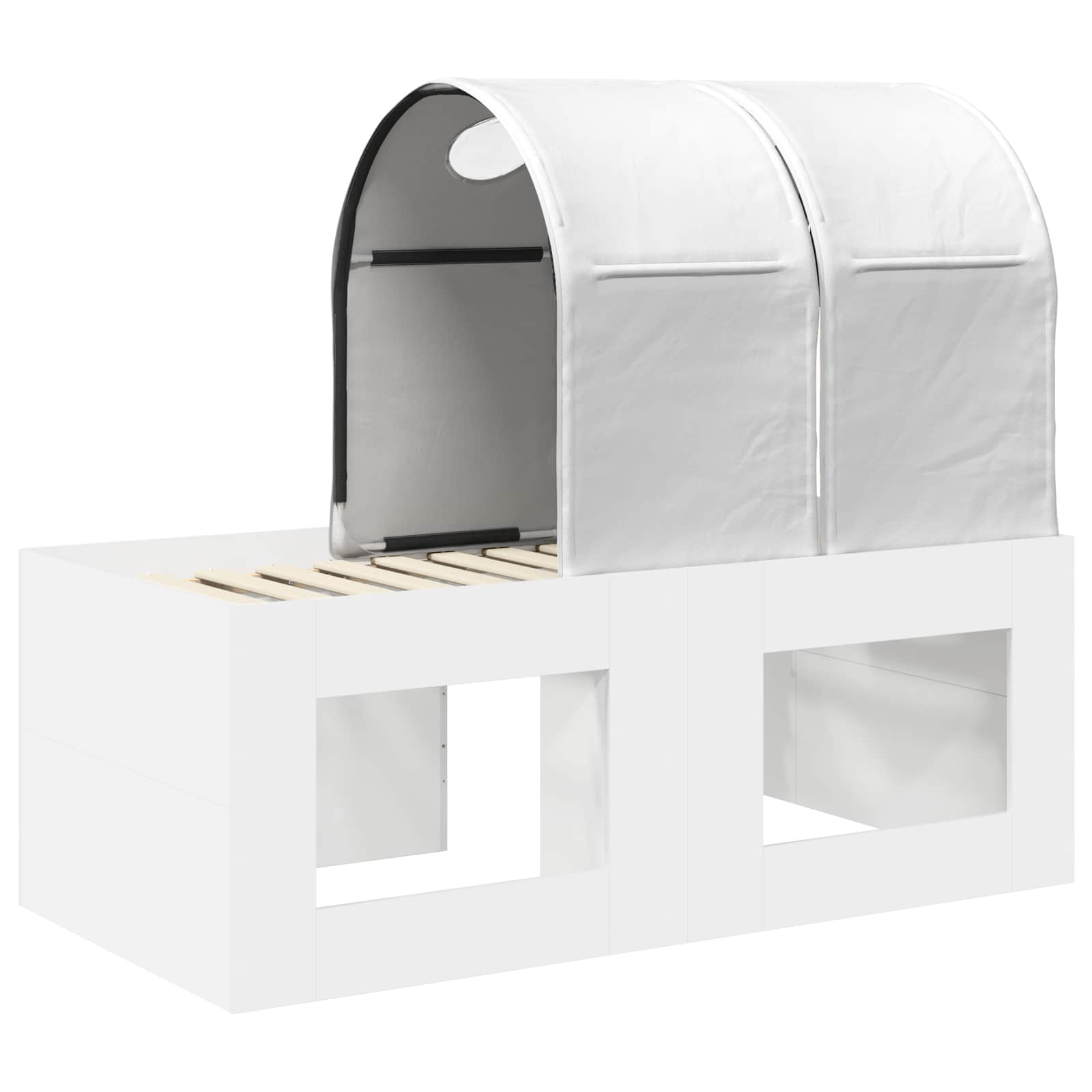 Letto con Tunnel 3 pz Rovere Artigianale e Bianco | homemem39