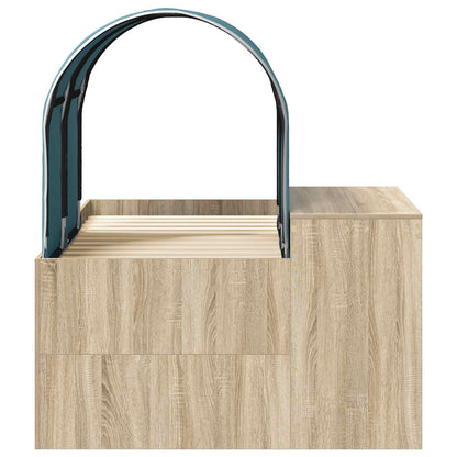 Letto con Tunnel 3 pz Rovere Artigianale e Blu Chiaro | homemem39