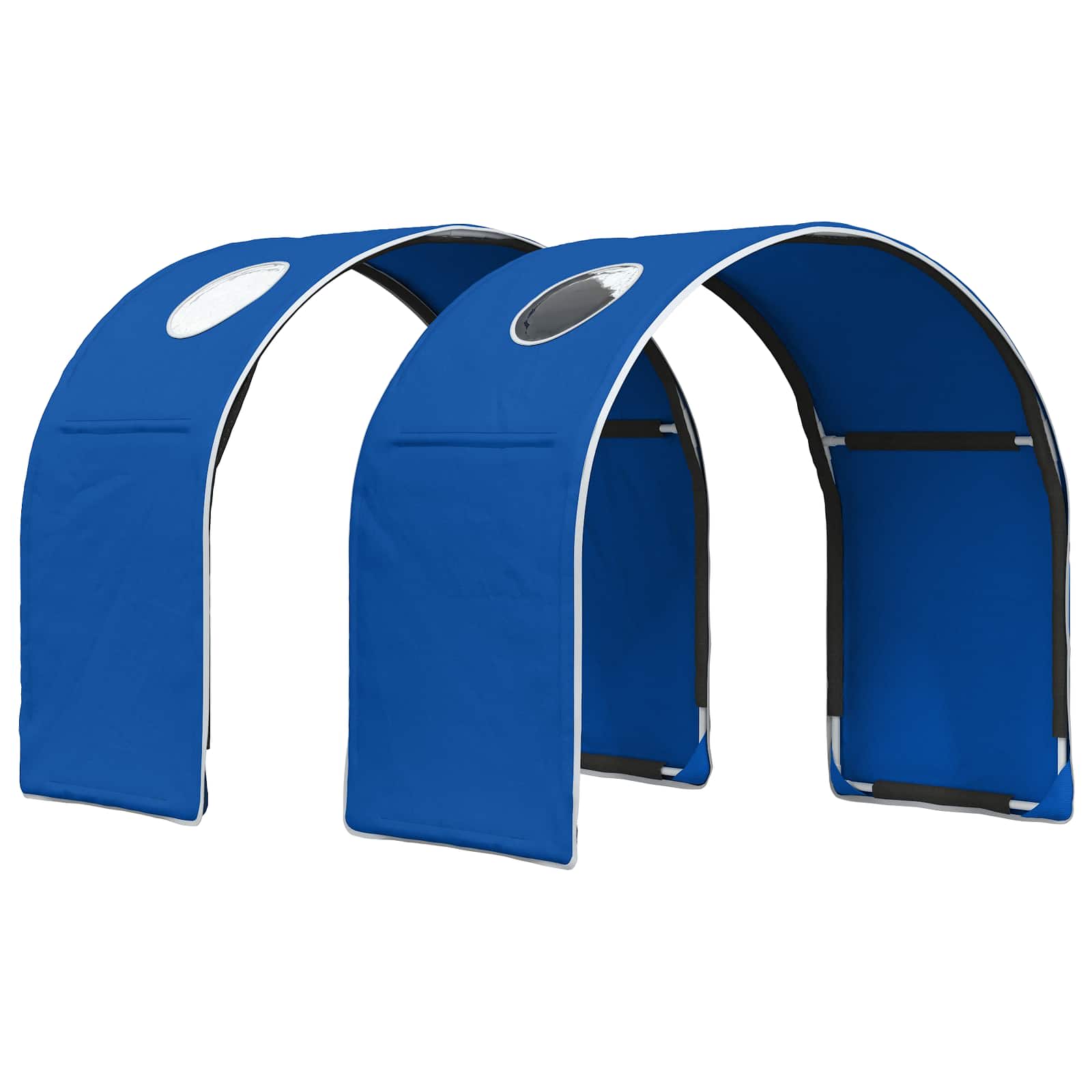 Letto con Tunnel 3 pz Rovere Artigianale e Blu | homemem39