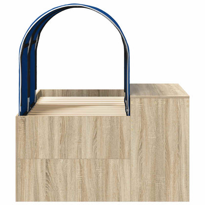 Letto con Tunnel 3 pz Rovere Artigianale e Blu | homemem39