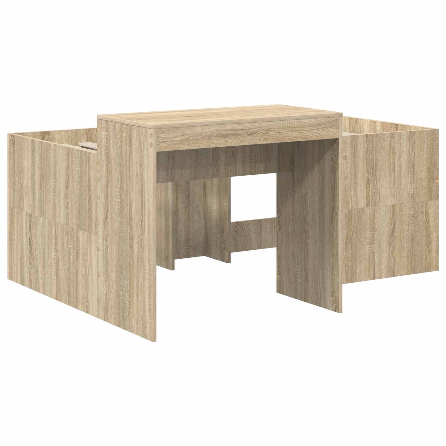 Letto con Tunnel 3 pz Rovere Artigianale e Rosa | homemem39