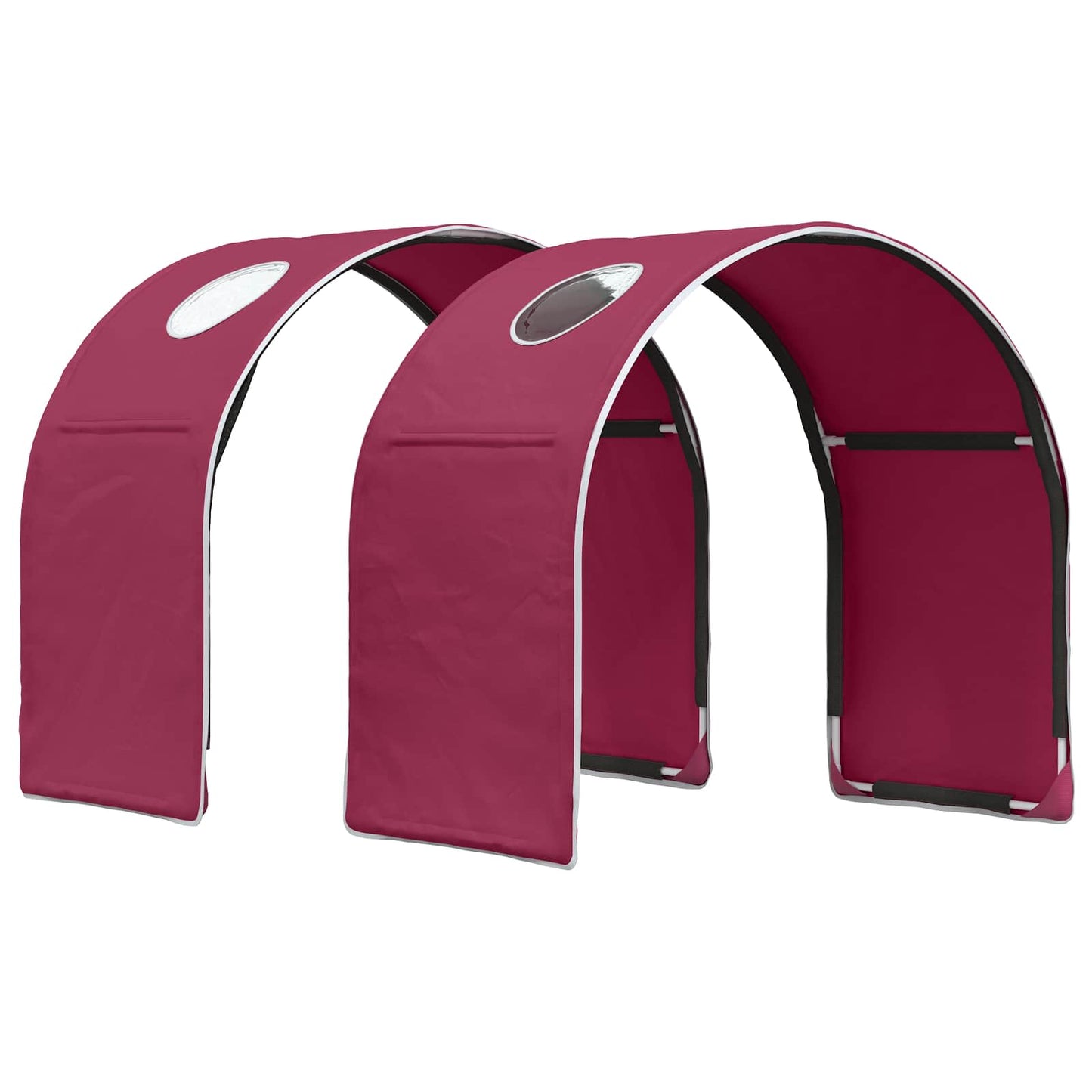 Letto con Tunnel 3 pz Rovere Artigianale e Rosso | homemem39