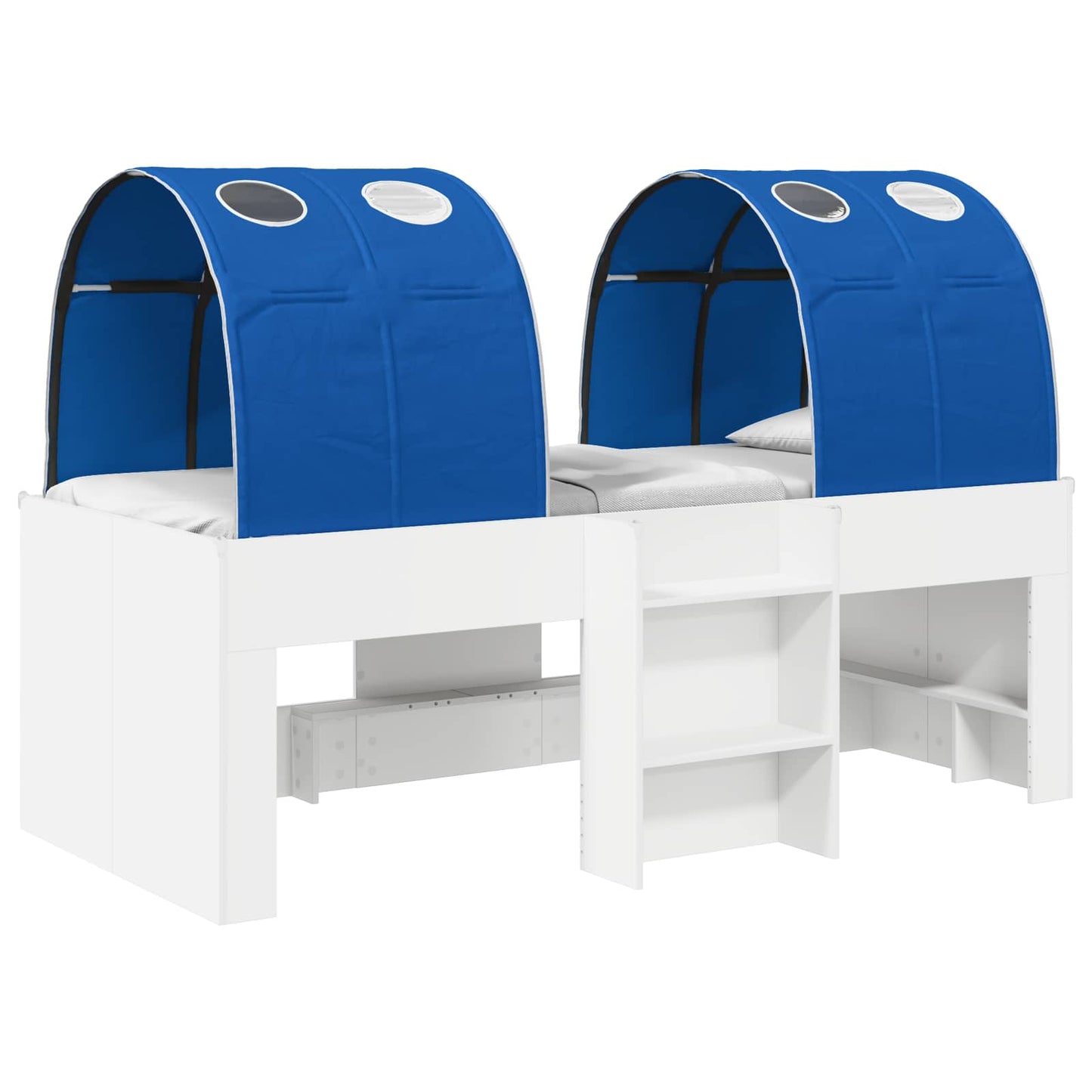Letto con Tunnel 4 pcs Bianco e Blu Legno ingegnerizzato | homemem39