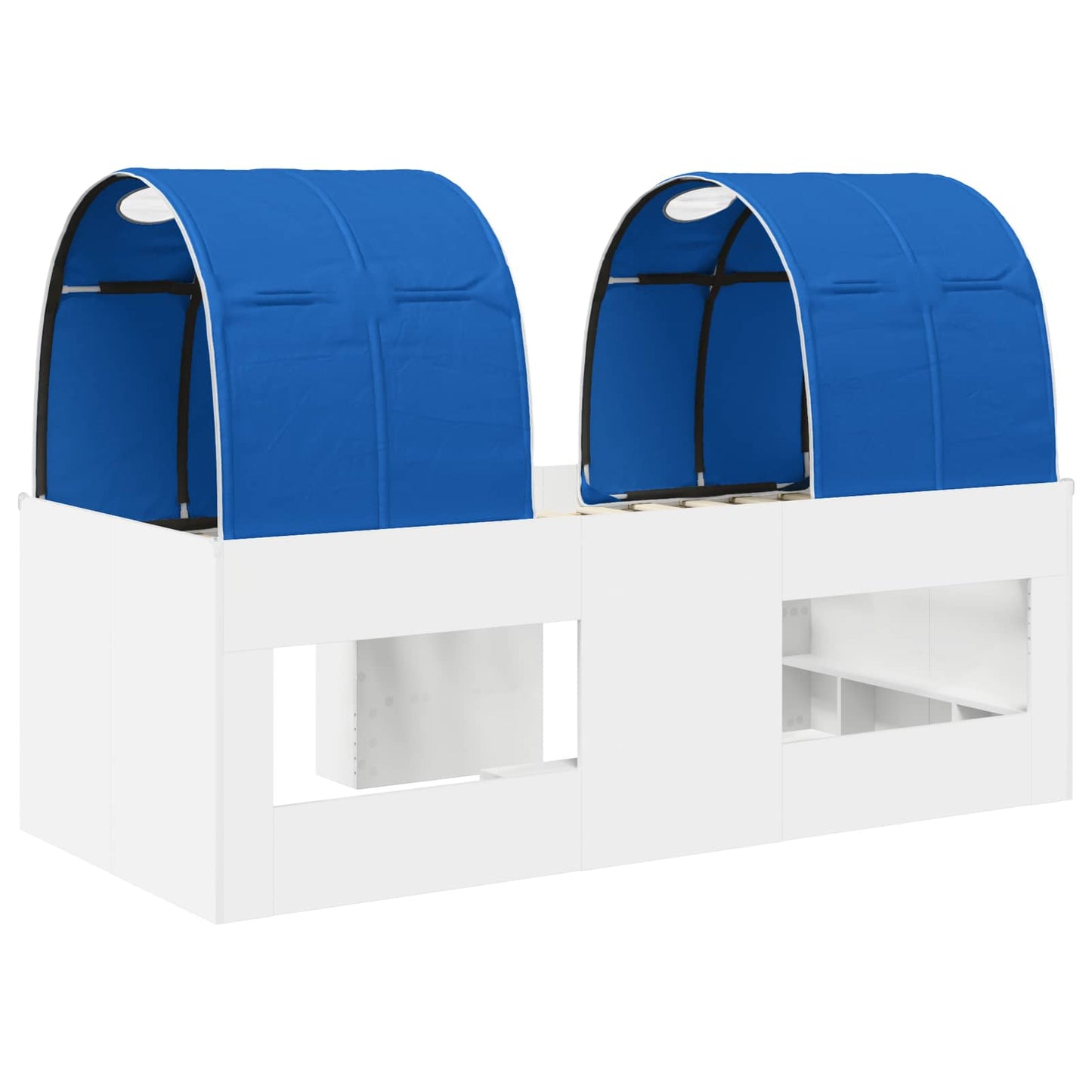 Letto con Tunnel 4 pcs Bianco e Blu Legno ingegnerizzato | homemem39