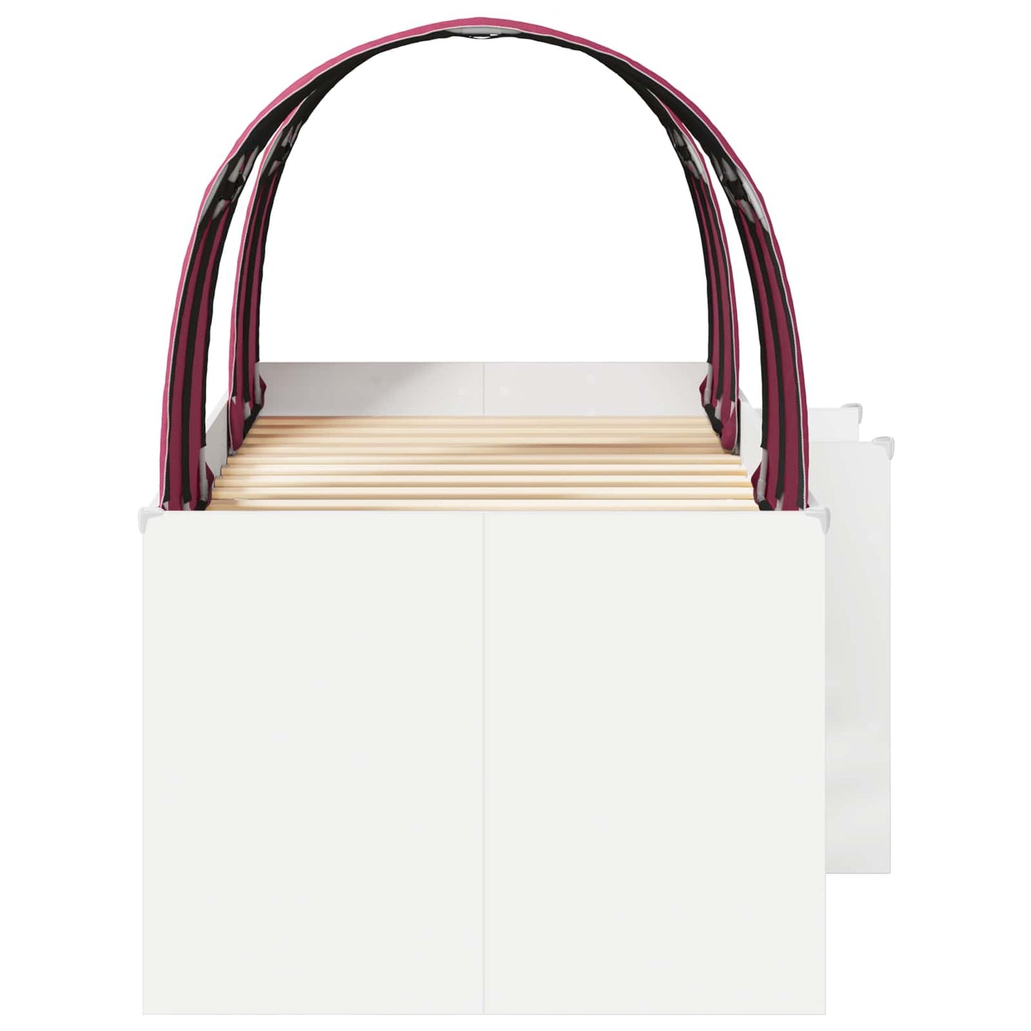Letto con Tunnel 3 pz Bianco e Rosso Legno ingegnerizzato | homemem39