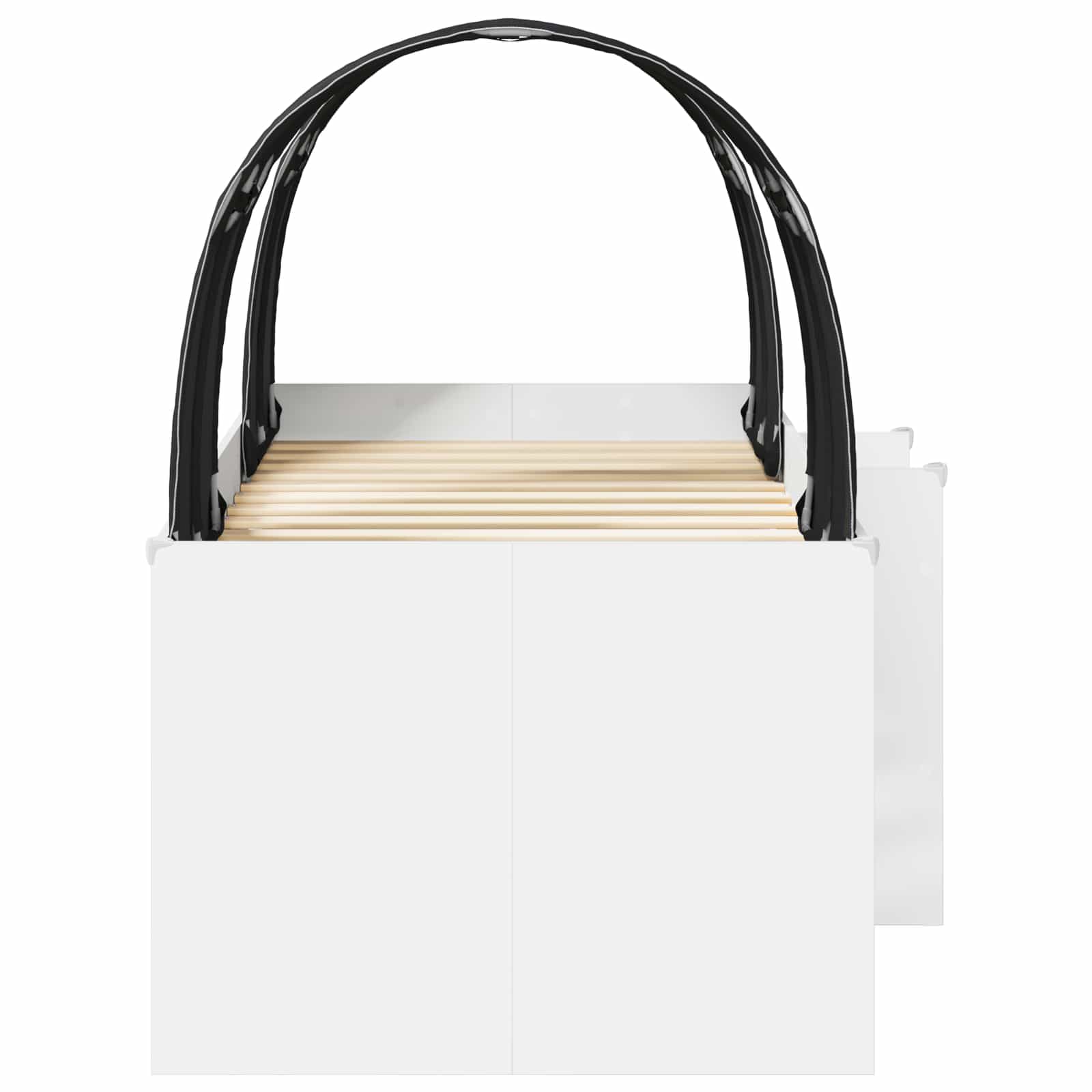 Letto con Tunnel 3 pz Bianco e Nero Legno ingegnerizzato | homemem39