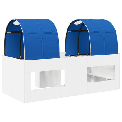 Letto Alto per Bambini con Tunnel 3 pz Bianco e Blu | homemem39
