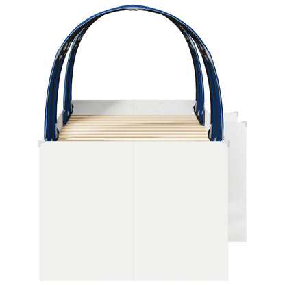 Letto Alto per Bambini con Tunnel 3 pz Bianco e Blu | homemem39