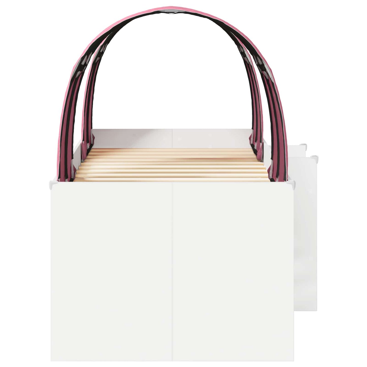 Letto Alto per Bambini con Tunnel 3 pz Bianco e Rosa | homemem39