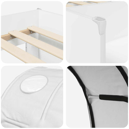 Letto Alto per Bambini con Tunnel 3 pz Bianco | homemem39
