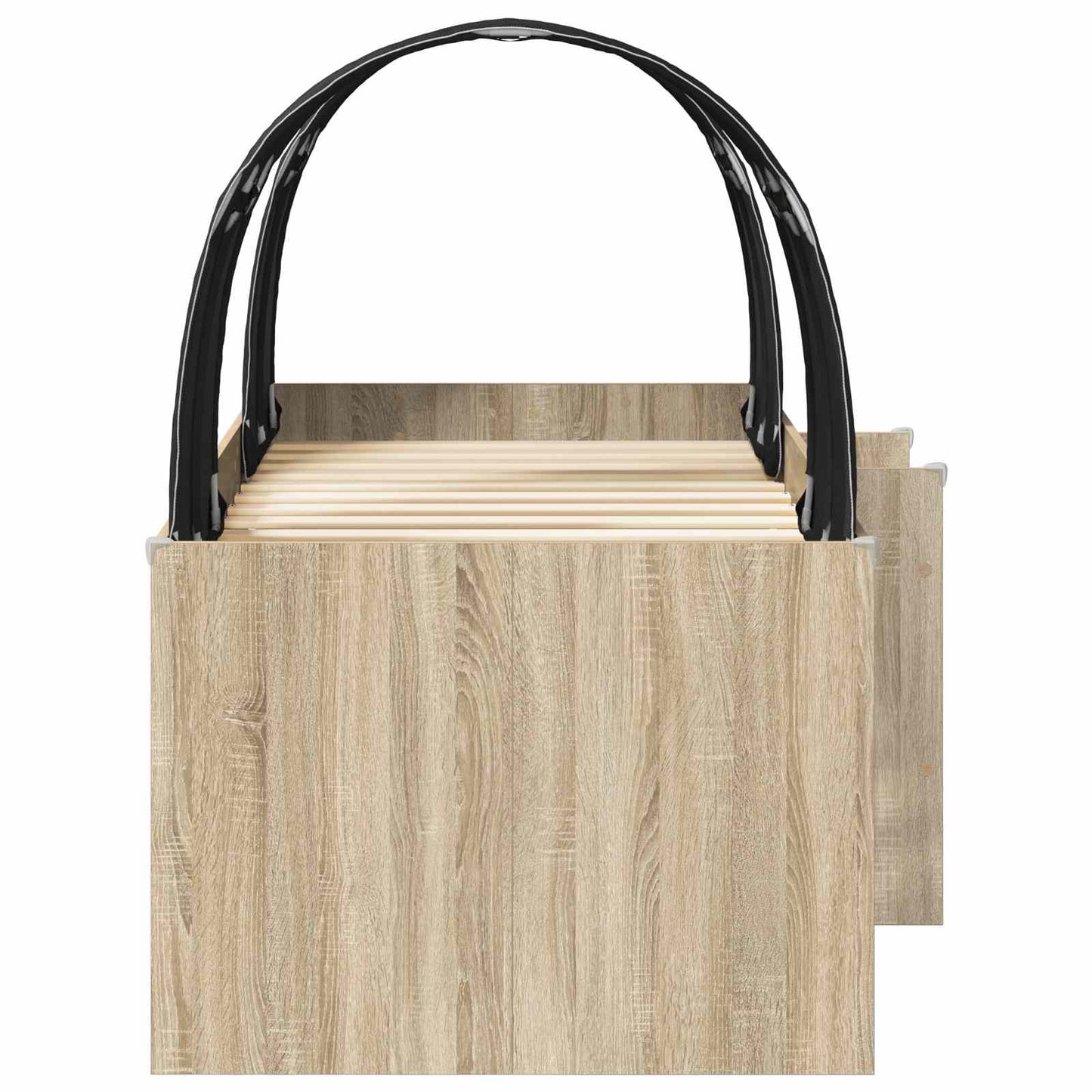 Letto Alto per Bambini con Tunnel 3 pz Rovere Sonoma e Nero | homemem39